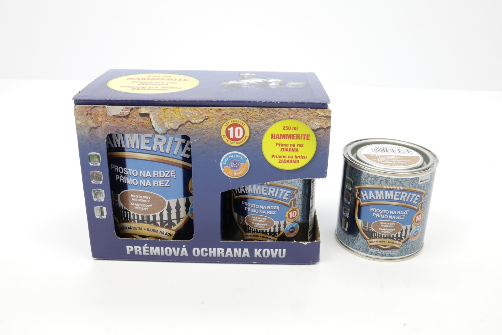 Hammerite 700ml + 250ml + 250ml (kladívkový měděný)