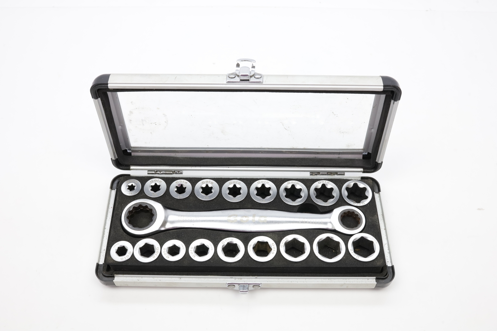 GOLA sada vyměniteln&yacute;ch r&aacute;čnov&yacute;ch kl&iacute;čů, 19 d&iacute;lů